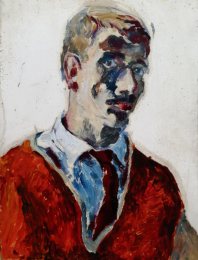 Selbstportrait, Öl auf Hartfaser, 1966, 40 x 30,5 cm