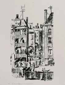 Leipzig Gohlis, Lithographie, 1965, 44 x 34 cm
