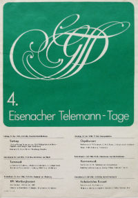 Plakat Telemannwoche Eisenach, 1988, 59,5 x 42 cm