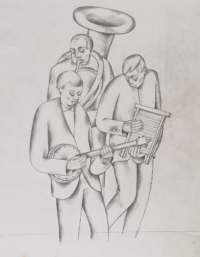 Dixiland 2, Bleistift, 1965, 29,7 x 21 cm