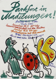 Plakat Parkfest  in Madelungen, 1988, 59 x 42 cm