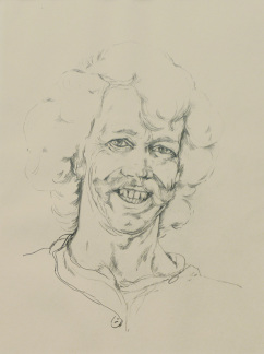 Selbstbildnis, Bleistift, 1985, 29,7 x 21 cm