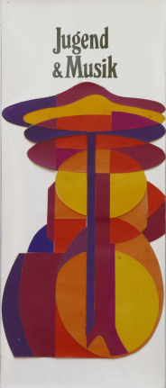  Ausstellungsstele MMM Jugendmesse, Schlagzeug, 1973, 250 x 120 cm
