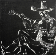 Entwurf 1, Schallplatte Western, Lithgraphie, 1966, 30 x 30 cm